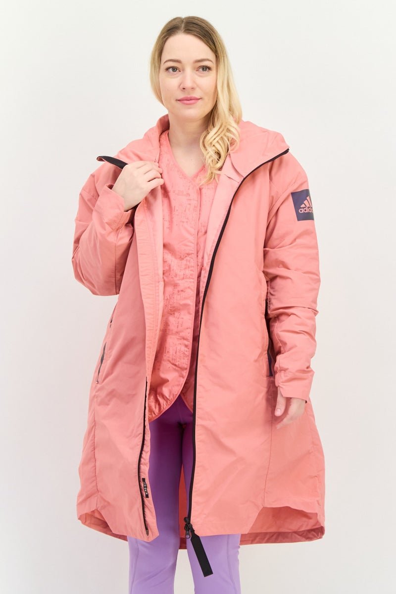 Adidas Women Sportswear Fit 2 Pcs High Neck Outdoor Jacket, Pink