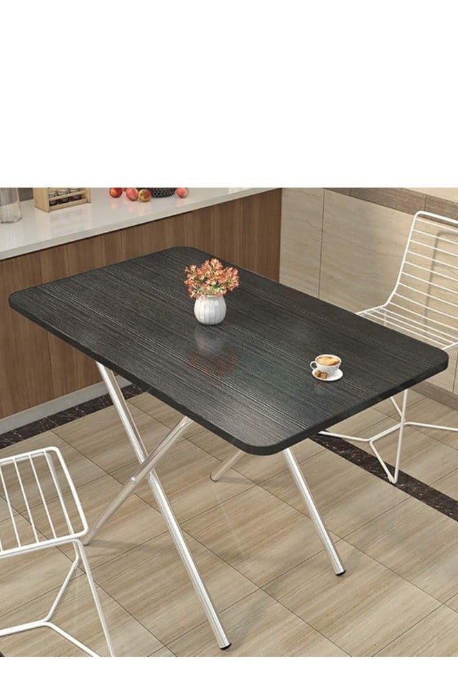 Loquat Foldable Table, Portable Camping Table Wooden Square Desk Simple Design, Multifunctional Folding Table Lunch Table, Space Saving Stable and Durable, for Camping Dining Garden Picnic Coffee (Black 60*40cm)
