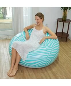 Executive LLC Water Ripple Art Design Inflatable Sofa - Durable PVC, Single Seat Lounger for Home & Outdoor Use, Portable for Camping