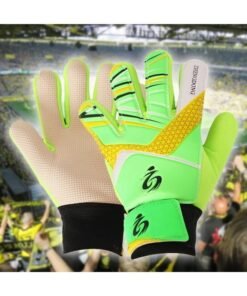 fashionhome 1-Pair Football Training Professional Goalkeeper Gloves Finger save Protection Latex Soccer Goalie Gloves for Boys Breathable Sports Gloves