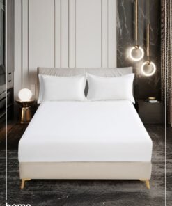 Donetella Bedding Fitted Sheet - Fits 200x200 Cm For Super King Bed - 3 Pcs (1 Fitted Sheet and 2 Pillowcases) - 35 Cm Deep Pocket - Solid Bed Sheet