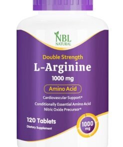 NBL Natural L-Arginine 1,000 mg Nitric Oxide Precursor Amino Acid 120 Tablets