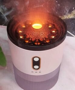 Bakhoan Portable Humidifier Volcano Jellyfish Design Pink Aromatic Air Purifier 430 ML Fine Mist with Timer for Home Fragrance