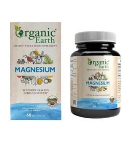 Organic Earth Magnesium with Organic Pumpkin Seeds & Spinach 60 Capsules