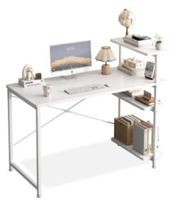 Stubborn Study desk with storage space Computer desk is suitable for living room, bedroom, office and small apartment dormitory, etc. 100×45×73cm