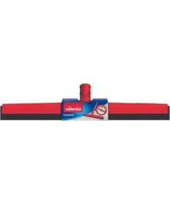 Vileda Floor Wiper Classic 52 CM with a Stick, High water wiping efficiency, 52 X 5 X 136 Cm - Red Red/Black 52cm