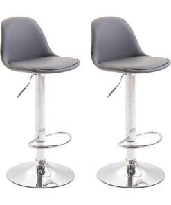 Adjustable Height Metal Frame Cushioned Bar Stool  chairs Dining Room Chairs Living Room Chair , 2 pcs set
