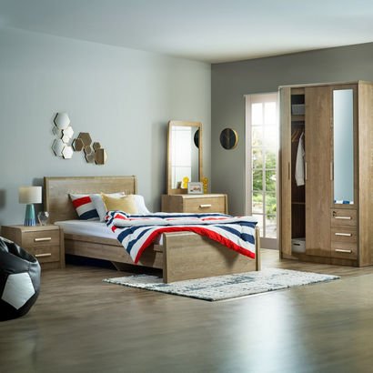 Curvy 4-Piece Twin Bedroom Package