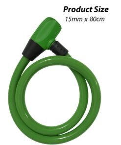 Toshionics Heavy Duty 80cm Bicycle Lock Cable Anti-Theft Security Bike Lock for Scooter, Cycle, Baby Stroller, E-Bike, Motorcycle, Gate & Outdoor Use Alloy Lock Buckle with HDPE Coated Steel Wire (T114631) - Image 5