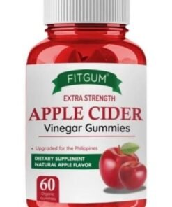 FITGUM Extra Strength Apple Cider Vinegar Gummies – Weight Management & Detox Support (60 Organic Gummies