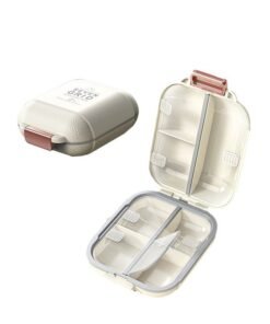Fazza Daily Pill Organizer, Portable Pill Storage, Pill Case Organizer, Large Compartment Week Medication Holder Container with 7 Grid for Medicine Supplement, Fish Oil