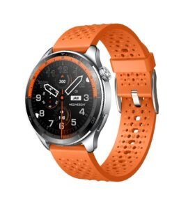 Powerology Sanam Urban Sports Smart Watch with 1.43” AMOLED Display/ Smartwatch with Bluetooth Calling / Stress Level Monitoring / Sleep Monitoring/ Health Monitoring / Durable Smartwatch for Gym, Outdoor- Orange