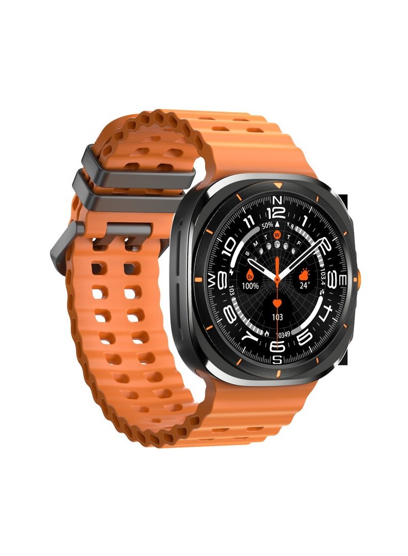 EVEREEN GPS NFC Compass Smart Watch Outdoor Sport Man AMOLED 466*466 Galaxy Watch 6 Upgraded Smartwatch(Orange)