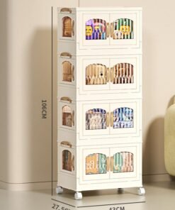 NKX 4 Layers Stylish Multi-Functional Storage Cabinet Wardrobe