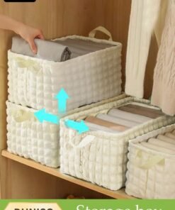 DUNISO 3 Pcs Wardrobe Clothes Organizer，Foldable Clothes Storage Box ，Drawer Organizer With Handles，Moisture and Mold Prevention，Sturdy and Durable，for Organizing Clothing Jeans Toys Book Shelves Closet Wardrobe，36*25*20cm