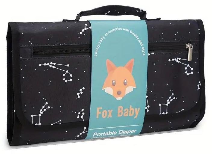 Little tots Portable Changing Pad - Ultra-Portable and Compact Design with Soft Cushioned Mat, Built-in Wipes Holder, and Waterproof Surface - Perfect for On-the-Go Parents and Caregivers, Ideal for Diaper Bag, Car, or Nursery Use