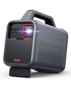 Nebula Anker Mars 3 Outdoor Portable Projector, 1000 ANSI Lumens,40W Speaker, Up to 5 Hours, Autofocus, Keystone Correction, Backyard, 200 Inches image, support 4K Projector with WiFi and Bluetooth D2333 Black