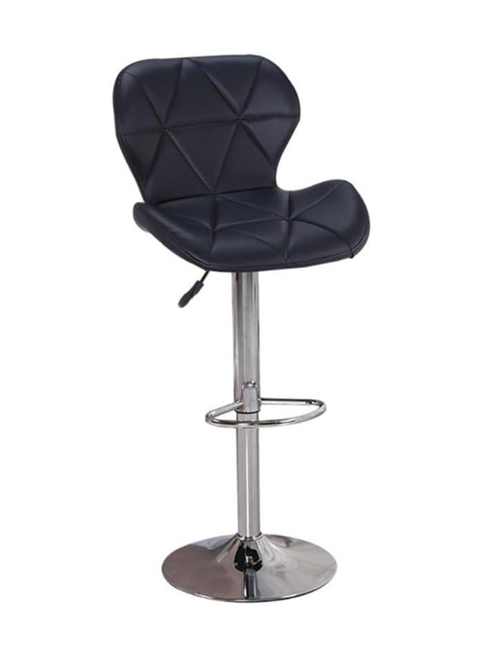 MAPLE HOME DECORATION Maple Home High Bar Chair Counter Stool Leather 360° Roating Armless Backrest Stainless Steel Legs Footrest Restaurant Pub Living Furniture