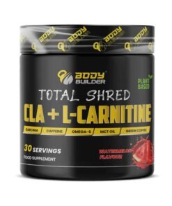Body Builder Total Shred CLA + L-Carnitine, Watermelon Flavor, 30 Capsules – Supports Fat Burning, Energy Boost & Weight Management