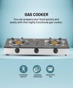 KRYPTON Tempering Glass Burner KNGC6572 Multicolour