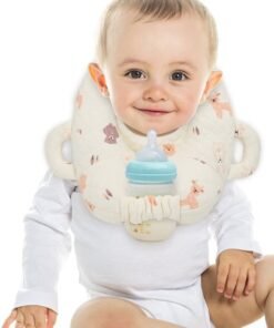 DOOKOO Bottle Pillow, Baby Feeding Pillow, Portable Support Pillow for Newborns, Bottle Holder, Baby Breastfeeding Pad, Bottle Support Cushion, Deer