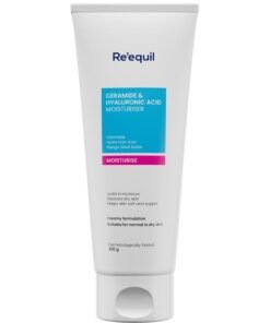 RE' EQUIL Ceramide & Hyaluronic Acid Moisturiser | Moisturizer For Face | Barrier Repair Cream | Long Lasting Hydration | Suitable For Normal To Dry Skin | 100G