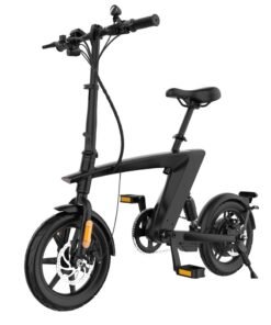 Crony H1 Micro Electric Bicycle 20kg Lightweight Foldable E-Bike With 400w Motor, 40-45km Power Assist, 48v15.2ah Detachable Battery, 14" Alloy Frame & Led Light Ideal For Urban Commuting Scooter Black