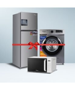 SUPER GENERAL 334 liters Net Double Door Refrigerator SGR415IE + 8KG front load washing machine SGW8250NLEDS + 20 liters digital Microwave SGMM922DW SGR415IE + SGW8250NLEDS + SGMM922DW INOX
