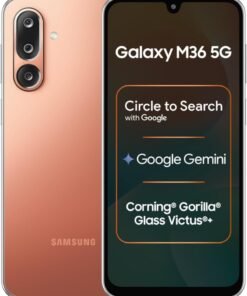 Samsung Galaxy M36 5G (Orange) | 6GB+128GB | 7.7mm Slim | Gorilla Glass Victus+ | Circle to Search | Google Gemini | 50MP OIS AI Camera | Nightography | Indian Version Unlocked Worldwide