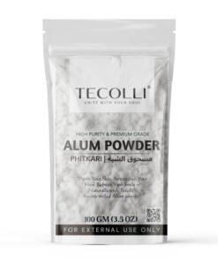 TECOLLI Pure Alum Powder | (Phitkari) Natural Skin Tightening, Anti-acne & Pore Reduction | For Skin Care | 100gm