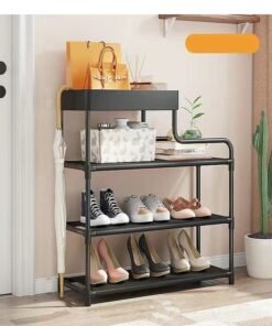 Alternative view of fashionhome 4 Layers Creative Home Cabinet Large Capacity Shoe Organizer Rack Storage Furniture 60 x 21 x 62 CM