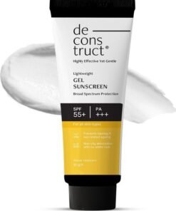 Deconstruct Face Gel Sunscreen Spf 55+ And Pa+++ |For Oily Skin, Combination Skin, Normal Skin, Broad Spectrum Sunscreen, No White Cast, Lightweight, Non Greasy 50gm