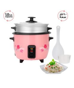 Olsenmark 3-In-1 Automatic Rice Cooker- OMRC2250H, 400W, 1.0L Capacity, Steam And Keep Warm, Aluminum Outer Steamer With A Non-Stick Inner Pot 1 L 400 W OMRC2250H Pink