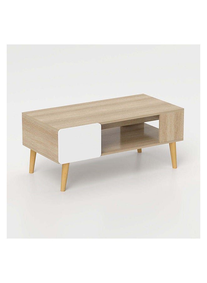 DANUBE HOME Adonia Coffee Table Multifunctional Living Room Desk Space Saving Center Table Modern Design Furniture For Home Living Room L 100 x W 53 x H 42 cm Oak