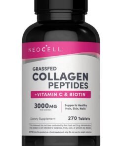 NEOCELL Grassfed Collagen Peptides + Vitamin C + Biotin | 6g Collagen Type 1 & 3 | 5,000mcg Biotin | Supports Healthy Hair, Skin, Nail & Joints | 270 Tablets