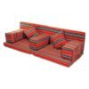 COMFY AUTHENTIC 7 PC FOLDING MAJLIS SOFA RED
