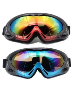 Barakah 2 PCS Motorcycle Goggles - Dirt Bike ATV Motocross Anti-UV Adjustable Riding Offroad Protective Combat Tactical Military Goggles for Men Women Kids Youth Adult