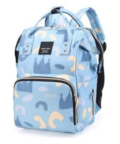 Yoawllty Baby Diaper Bag Essentials Travel Tote, Multifunction Waterproof Baby Backpack, Diaper Changing Backpack(Crown Blue)