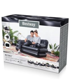 Alternative view of Bestway Double 5-In-1 Multifunctional Couch With Sidewinder 2 Seater Ac Air Pump Black 188x152x64cm