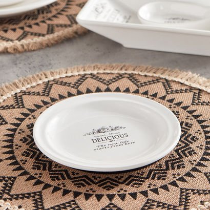 Sweet Home 2-Piece Ceramic Side Plate Set - 18 cm