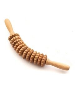 ATRJSZ Curved Wooden Massage Roller for Waist and Thighs Multifunctional Body Roller to Reduce Cellulite and Muscle Tension, Natural Massager for Men and Women