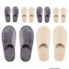 ARUWA 6 Pairs Spa Slippers Non Slip Disposable Slippers, Multicolor Cotton Slipper for For Guest Washable Reusable, Closed Toe Bulk for Shoeless Home, Women Men House Indoor Bedroom Hotel SPA Travel Bride Slippers