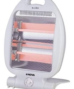 NOVA Quartz Heater NH-1250H 800W Electric Room Heater with 2 Heat Settings, Automatic Safety Shutoff, Wide Heat Coverage and Quick Warm-Up for Indoor Spaces