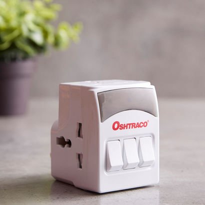 Oshtraco 3-Way Universal Adapter with Switches
