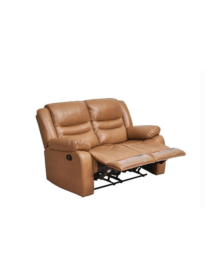 DANUBE HOME Dazler 2 Seater Air Leather Recliner Modern Design Two Seat Sofa Comfortable Living Room Furniture L 153 x W 94 x H 104 cm Brown - Image 3