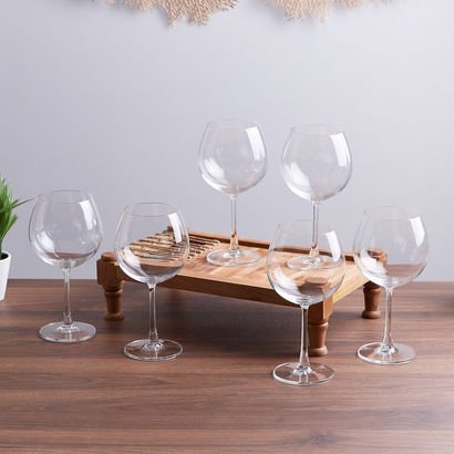 Ocean Madison Burgundy 6-Piece Glass Set - 650 ml