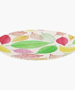 Bamboo Fiber Leaf Dinner Plate - 25 cm