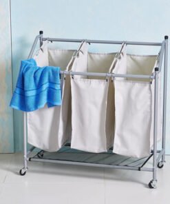 Anna Rolling Laundry Hamper with 3 Compartments