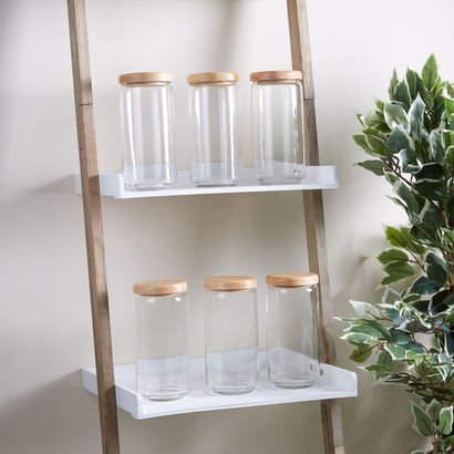 Ocean Pop Jar with Wooden Lid - Set of 6