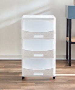 Kevin 3-Drawer Rattan Storage Cabinet